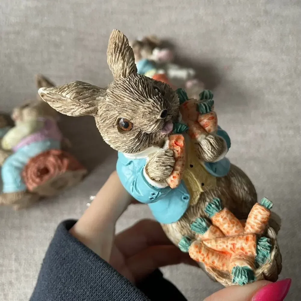 MERVYNS Vintage‎ 1991 Easter Set Of Three Figures Bunny Rabbit Pastel